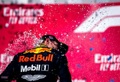 Max Gets Sprayed With Champagne In Austin