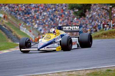 Primer triunfo de Nigel Mansell con Williams, en Brands Hatch, en el GP de Europa de 1985, F1.