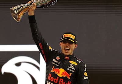 Max Verstappen of Red Bull Racing Honda at the Abu Dhabi Grand Prix on December 12, 2021.