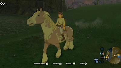 Une image de Link sur un cheval dans le nouveau jeu Nintendo Switch The Legend of Zelda: Breath of the Wild.