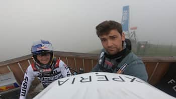 Vali und Markus kurz vor der Trackpreview