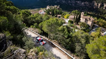 Sébastien Ogier und Julien Ingrassia während der Rallye RACC Catalunya - Rally de España am 16. Oktober 2021.