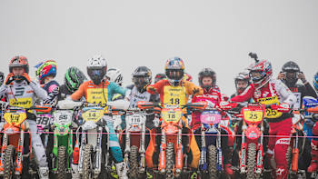 In 2024, motocross riders race at Enduropale du Touquet Pas-de-Calais, France