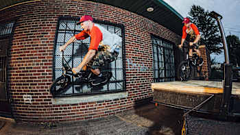 Matt Miller BMX street riding in Washington DC in June 2015.
