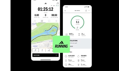 Screenshots der Adidas Running App