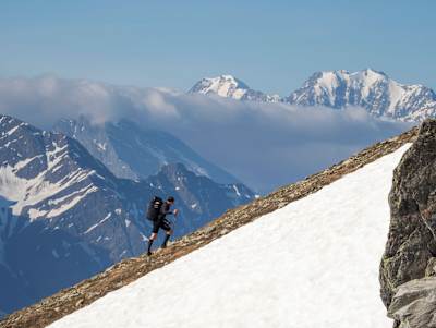 Chrigel Maurer performs during the Red Bull X-Alps 2021 in Fiesch, Switzerland, on June 27, 2021.