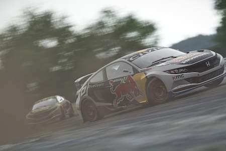 A screenshot of rallycross competitors in Project CARS 2