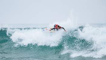 Caroline Marks takes on a large wave at Bells Beach 2024
