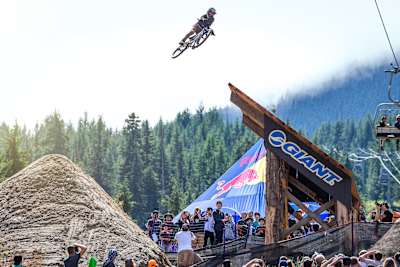 Logan Peat performs 360 X-Ups at Red Bull Joyride 2015 in Whistler, Canada.