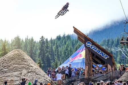 Logan Peat performs 360 X-Ups at Red Bull Joyride 2015 in Whistler, Canada.