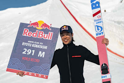 Ryoyu Kobayashi of Japan seen in Akureyri, Iceland on April 24, 2024.