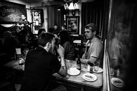 Greg Callaghan and friends at Johnnie Fox's pub, County Dublin