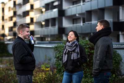 A photo of OG’s Fly, n0tail and manager, Evany Chang.