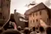 Szymon Godziek pulls a Superman Seat Grab trick during District Ride.