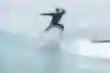 Julian Wilson surfing in the URBNSURF wavepool in Melbourne, Australia during his The Rail Project.