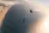 Andy Farrinton performs a test dive in San Luis Obispo in preparation for the Plane Swap live feat on April 24, 2022. 