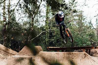 Thomas Genon riding at home.