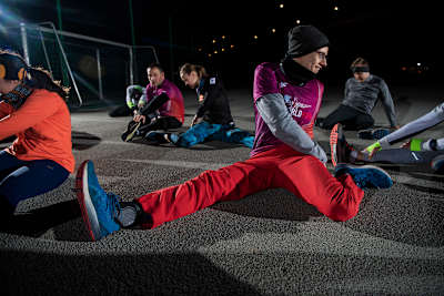 Paweł Krochmal, w Warszawie, podczas treningu przed Wings for Life World Run 2019