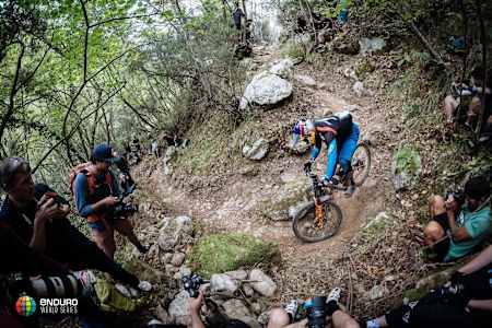 Mountain biker Greg Callaghan racing in Italy