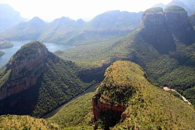 Paisagem acidentada da África do Sul.