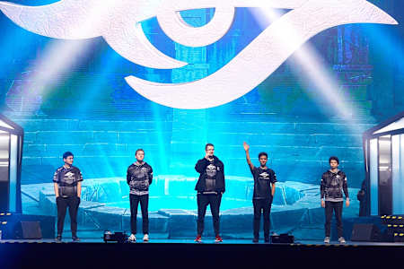A photo of Team Secret at the Chongqing Major