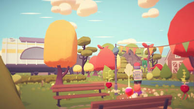 An exclusive screenshot of scenery in Ooblets