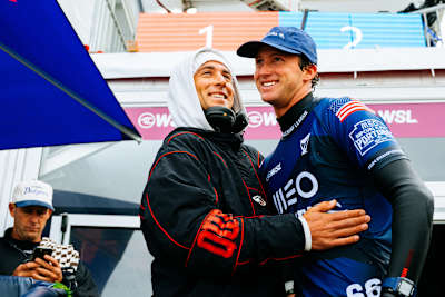 Griffin and Crosby Colapinto at the MEO Rip Curl Pro Portugal