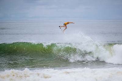 John John Florence surfing at Punta Roca in El Salvador