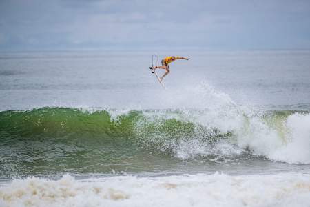 John John Florence surfing at Punta Roca in El Salvador