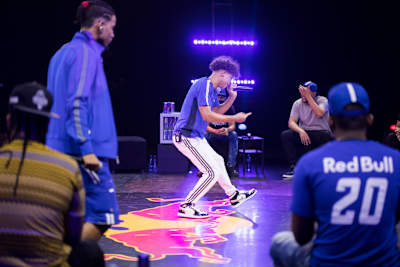 Exodo Lirical performs during Red Bull Batalla de Gallos in Santo Domingo, Dominican Republic.