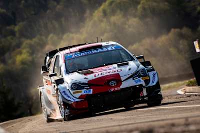 Sebastien Ogierof Team Toyota Gazoo Racing performs during World Rally Championship Croatia in Zagreb, Croatia on April 23, 2021.