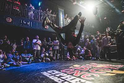 Neguin performs at the Red Bull BC One Cypher Philadelphia at NOTO in Philadelphia, PA, USA, on May 11, 2019. 