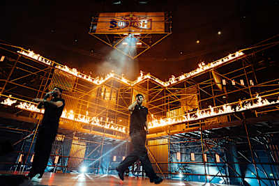 Dardan & Nimo performen gemeinsam bei Red Bull Soundclash 2022 in Dortmund, Deutschland.