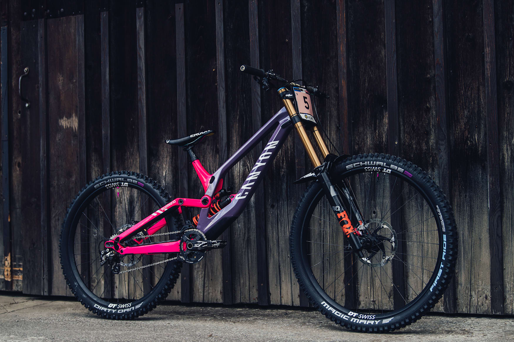 Tahnee Seagraves bike seen at Les Gets 2021.