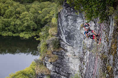 Team Torpedo7, Pete Smallfield and Mitch Munro perform at Red Bull Defiance 2017 in Wanaka, New Zealand on January 21, 2017