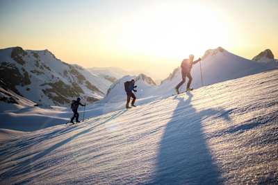 Athletes at Red Bull Der Lange Weg between Marmora, France and Entraque, Italy.