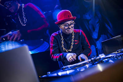 DJ Marski bringing the heat at the BC One Final 2016 in Japan.