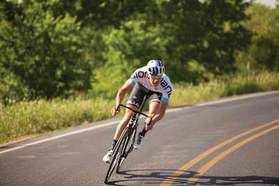 Colin Strickland rides his bike in Austin, Texas, USA on April 22, 2018.