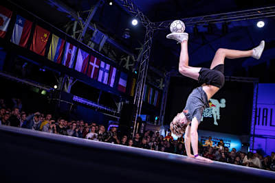 Brynjar Fagerli of Norway competes during the Red Bull Street Style World Final at Hala Gwardii, Warsaw, Poland on November 22, 2018.