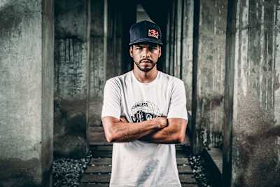 B-Boy Lil G poses for a portrait at Xuhui Riverside in Shanghai, China on June 29, 2019