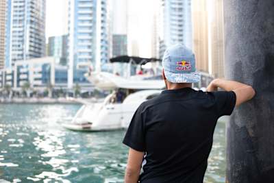 B-Boy Lilou pose pour un portrait à Dubaï aux Émirats arabes unis en mars 2019.