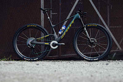 Lars Forsters Scott Spark RC World Cup AXS, wie es in Leogang 2021 zum Einsatz kam.