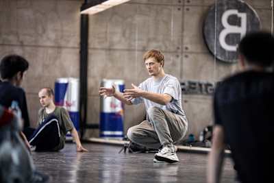 B- Boy Yan during workshop by Red Bull Bc One Kazakhstan Cypher in Almaty, Kazakhstan on June 19, 2021