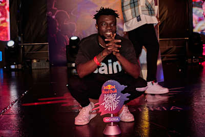 Blayke, Winner at Red Bull Dance Your Style in Bay Root, Landmark Victoria Island, Lagos Nigeria on September 11, 2021.