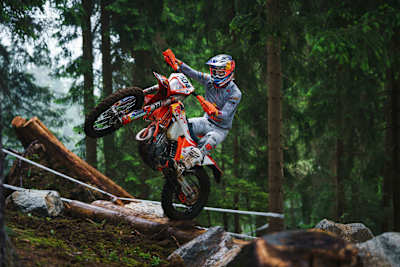 Manuel Lettenbichler performs during the Enduro ÖM in Spielberg, Austria on May 29, 2022. 