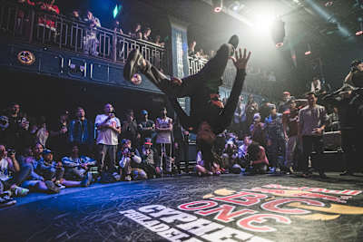 Neguin performs at the Red Bull BC One Cypher Philadelphia at NOTO in Philadelphia, PA, USA, on May 11, 2019. 