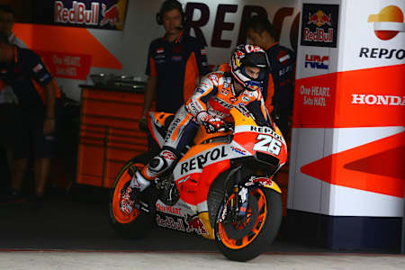 Dani Pedrosa during preseason testing in Qatar on March 1, 2018.