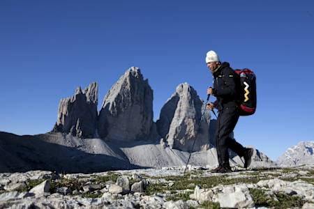 Honza Rejmanek перед Тре Чиме во время Red Bull X-Альпы, Италия 21 июля 2011 года