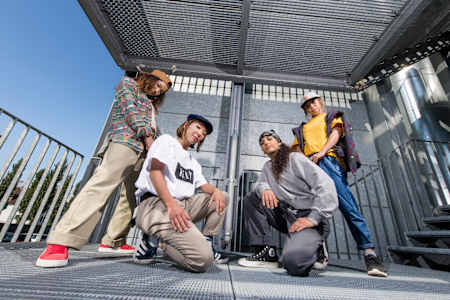 From Left To Right, Ami of Japan, Ayumi of Japan, San Andrea of France and Narumi of Japan are the Top 4 B-girls of the Red Bull Bc One World Final 2018 in Zurich, Switzerland on September 29th, 2018.