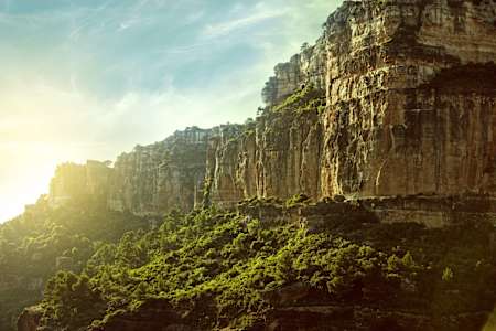 Venue of the Red Bull Rock n Rocks in Siurana, Spain on June 19th, 2014.